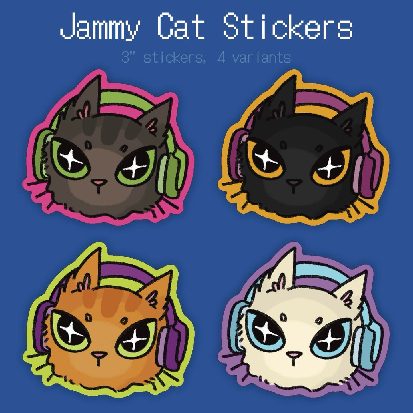Jammy Cat Stickers